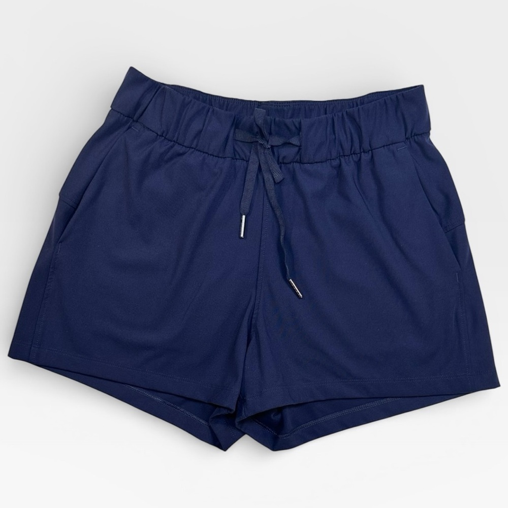 CRZ YOGA Navy Blue Women's Drawstring Athletic Shorts XSMALL